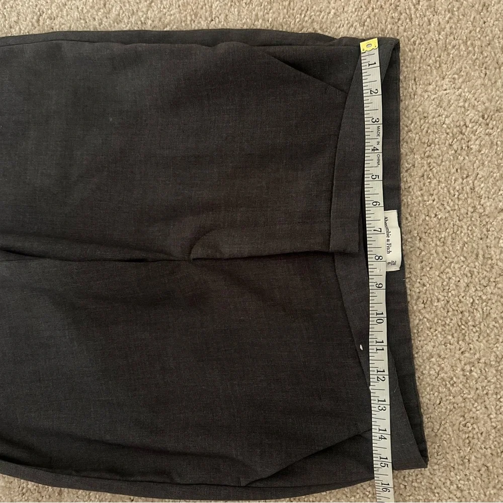 Abercrombie low rise trouser pant charcoal‎ grey size 28 long